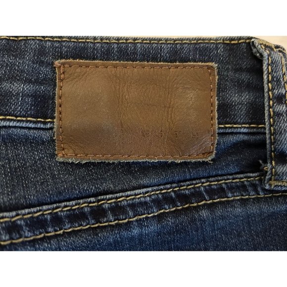 Leith Women’s Size 28 High Rise Skinny Ankle Medium Wash Denim Raw Hem Jeans - Picture 5 of 6